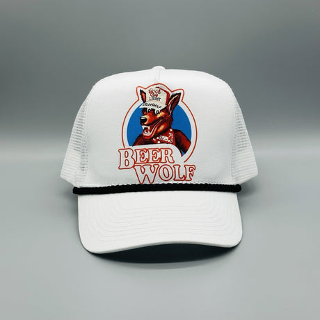Beer Wolf Trucker Hat Retro SnapBack Cap Coors Light 80s