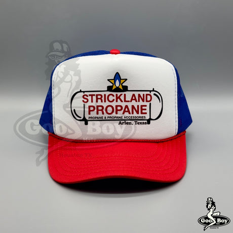 Strickland Propane King of the Hill Hat Vintage Retro Trucker Rope Arlen Texas