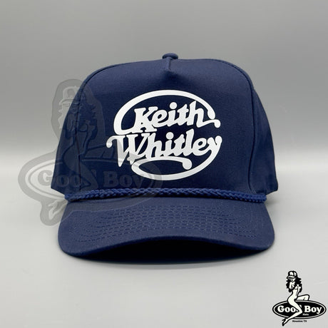 Keith Whitley Hat Vintage Retro Navy Trucker Rope Cap 90s Country Western Wear