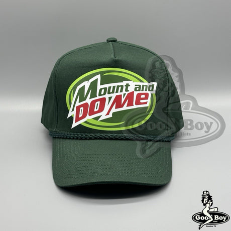 Mount & Do Me Trucker Hat Green Mt Dew Funny Rope Cap Mountain Dew Soda Humor