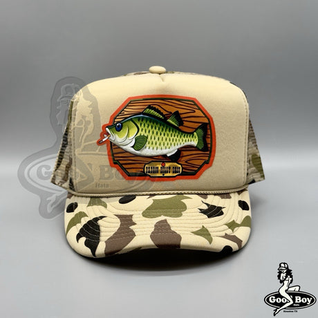 Big Mouth Billy Bass Hat Vintage Retro Hunting Camo Mesh Trucker Rope Cap Fish