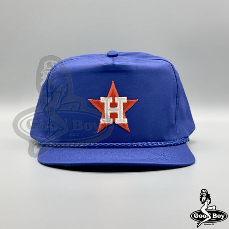 Vintage Houston Astros Hat Astrodome Houston Royal Blue Trucker Rope Hat