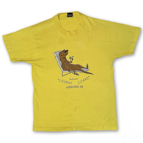 Vintage Lounge Lizard Honduras ‘89 Shirt Yellow Tee Screen Stars
