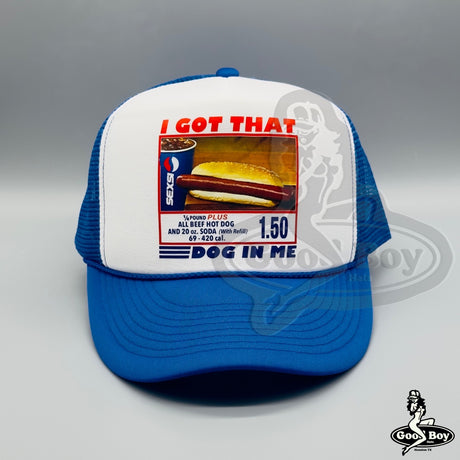 Costco Hat “I Got That Dog In Me” Trucker Rope Snapback Cap Hot Dog Funny