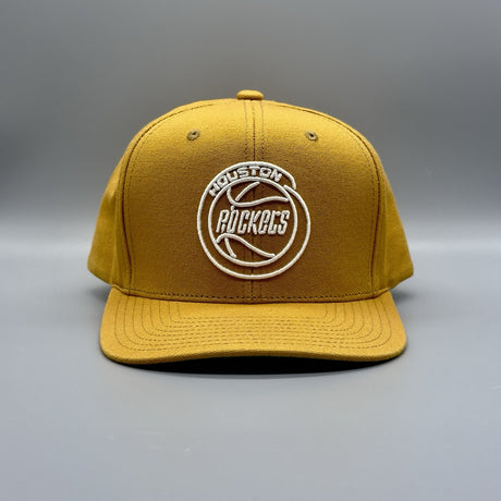 Houston Rockets Mitchell & Ness Snapback NBA Hat HWC Yellow White