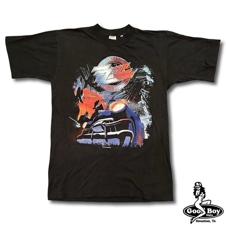Vintage ZZ Top Recycler World Tour 1991 T-Shirt L Black Graphic Tee