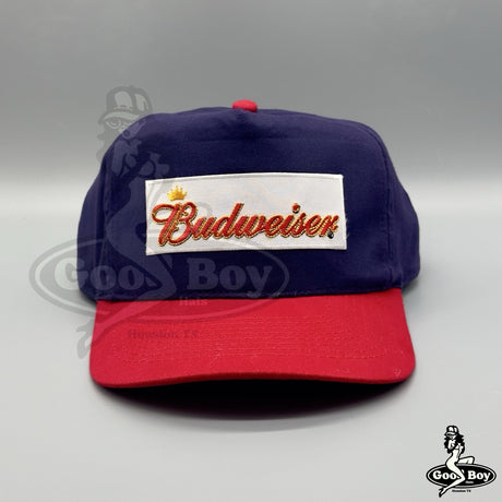 Budweiser Hat King of Beers Vintage Retro Red Blue Cap 90s Beer