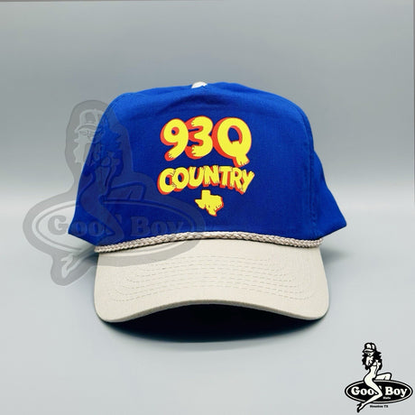93Q Country Houston Radio Station Hat Vintage Trucker Rope Cap 90s Country Music