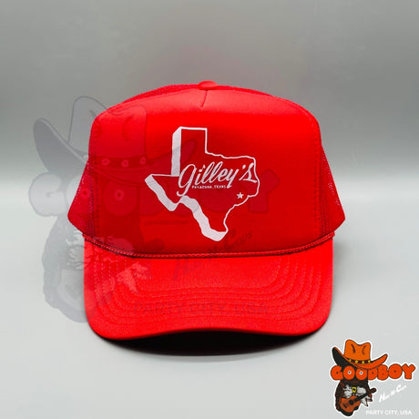 Gilley's Trucker Hat Vintage Red Rope Cap 80s Texas Urban Cowboy Honky Tonk