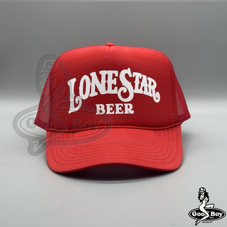 Lone Star Beer Hat Vintage Retro Red Trucker Mesh Rope Hat Snapback Cap Texas