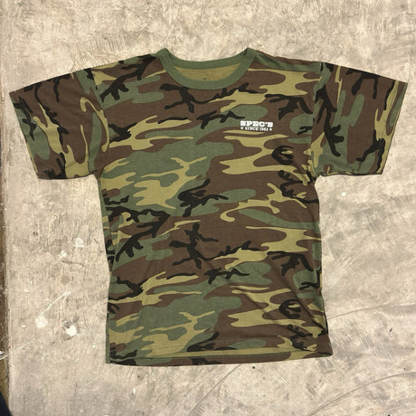 Vintage SPEC’S Liquor Store Rothco Camo T-Shirt Mens Large Houston Texas