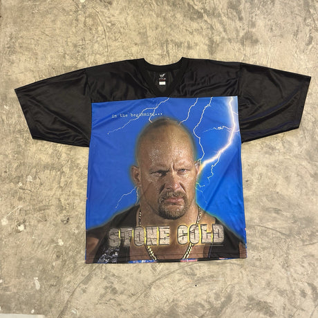 Stone Cold Steve Austin 3:16 WWF All Over Print Jersey Shirt  Attitude Era XL