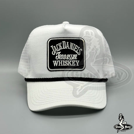 Jack Daniels Trucker Hat Vintage Retro Rope Cape Tennessee Whiskey Western Style