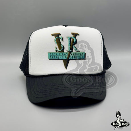 Stevie Ray Vaughan & Double Trouble Trucker Hat Vintage Retro Cap Texas Rock