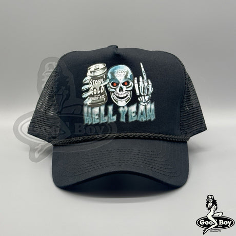 HELL YEAH Stone Cold Steve Austin 3:16 Hat Vintage Trucker Rope Cap Whoop Ass