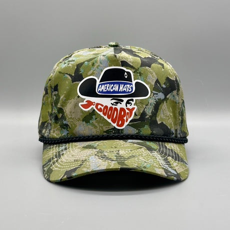 Good Boy Bandit American Hats Trucker Hat Vintage Retro Hunting Camo Rope Cap