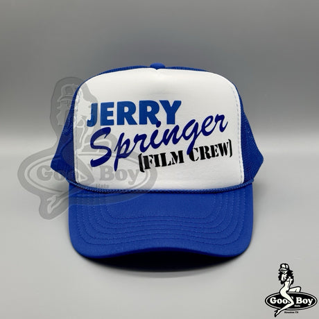 Jerry Springer Film Crew Hat Vintage Trucker Cap 90s TV Funny Adult Humor