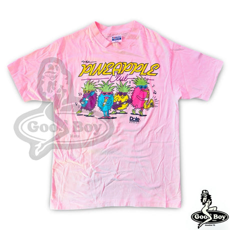 Vintage Dole Hawaii The Pineapple Club Pink T-Shirt  HANES Beefy RARE Tee 80s