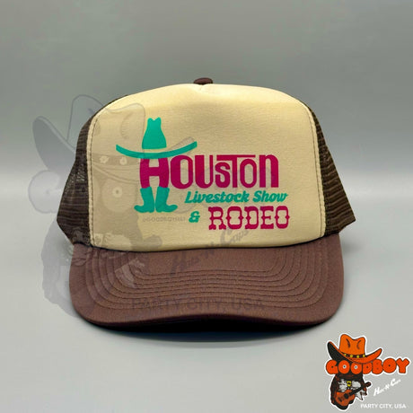 Houston Livestock Show & Rodeo Hat Vintage Mesh Trucker Hat Cap Cowboy Western