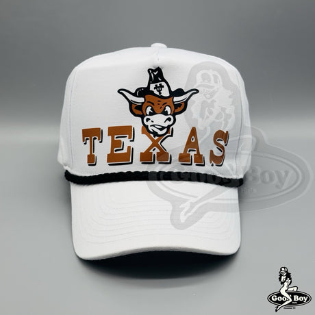 University Of Texas Longhorns Bevo Trucker Hat Retro Rope Cap College Football